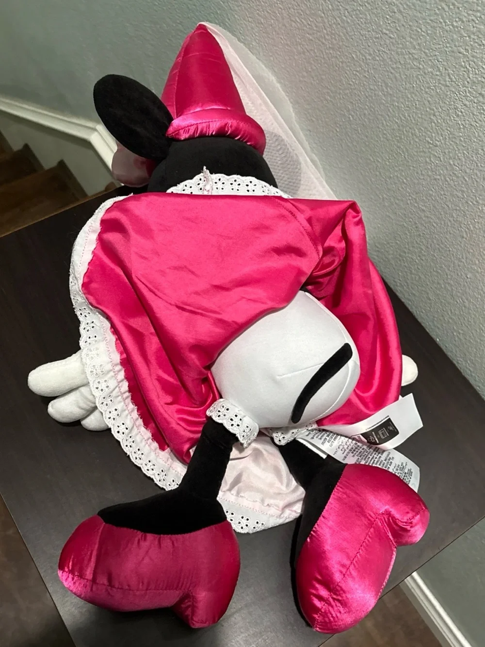 Disney Pink and Black Minnie Mouse Princess Plush Doll
